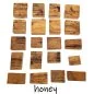 Preview: 20 Holzmusterklötze Bohle aus Massivholz / Altholz / Gerüstbohlen Farbe honey